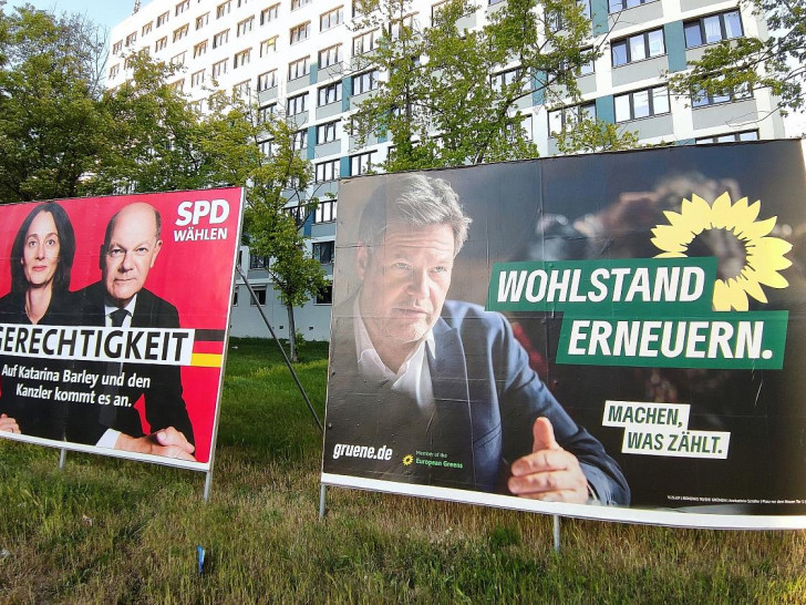 Wahlplakate zur Europawahl am 14.05.2024