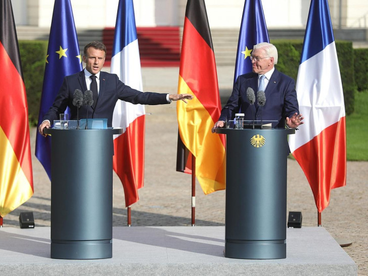 Emmanuel Macron und Frank-Walter Steinmeier am 26.05.2024