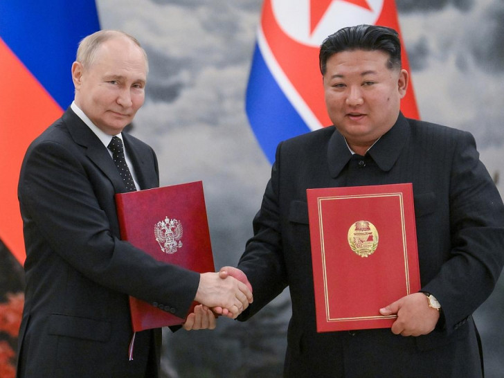 Putin und Kim am 19.06.2024