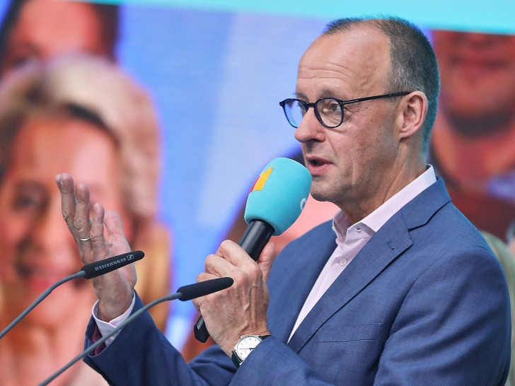 Friedrich Merz am Wahlabend zur Europawahl 2024