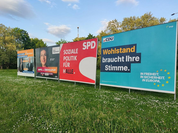 Wahlplakate zur Europawahl und Kommunalwahl in Sachsen-Anhalt (Archiv)