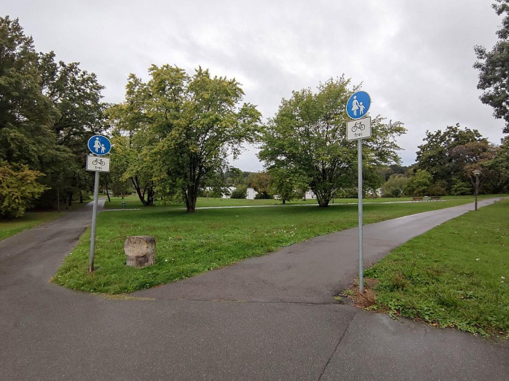 Fahrrad- und Fußgängerweg in einem Park (Archiv)