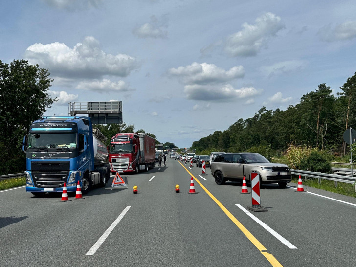 Die Autobahn war zeitweise voll gesperrt.