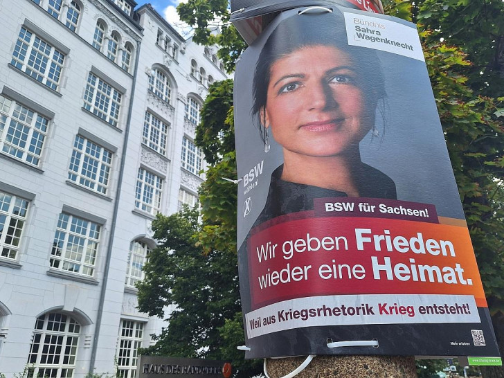 BSW-Wahlplakat zur Landtagswahl in Sachsen (Archiv)