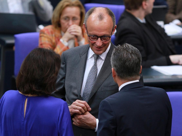 Friedrich Merz, Dorothee Bär, Thorsten Frei (Archiv)