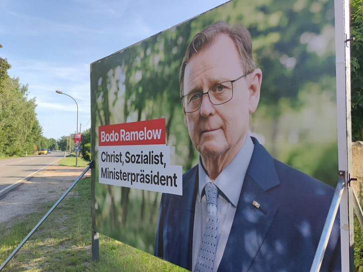 Wahlplakat mit Bodo Ramelow zur Landtagswahl in Thüringen (Archiv)