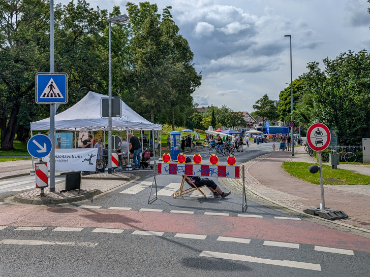 Der Rosenwall war am Sonntag für den Autoverkehr gesperrt.