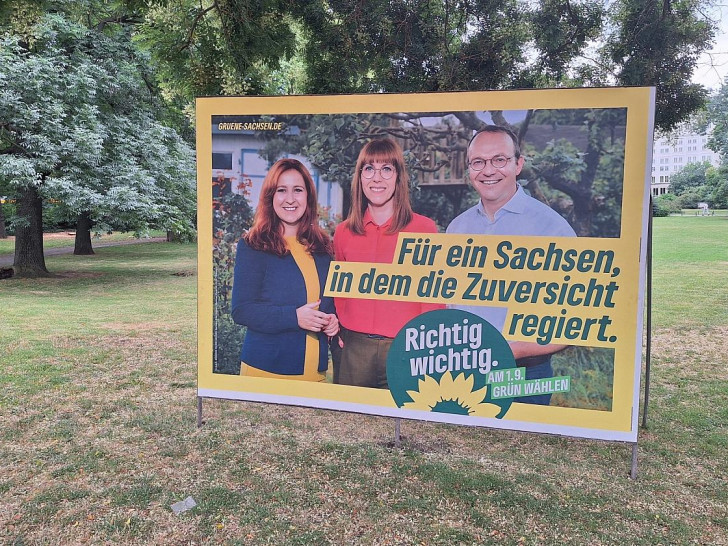 Grünen-Wahlplakat zur Landtagswahl in Sachsen (Archiv)