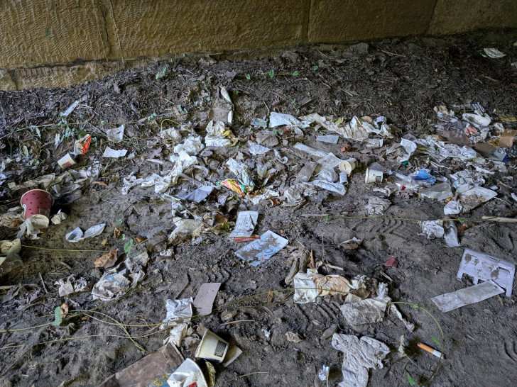 Die Stadt hat den Bereich unter der Okerbrücke gereinigt. 