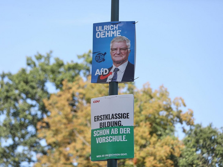 Wahlplakate von AfD und CDU zur Landtagswahl in Sachsen (Archiv)