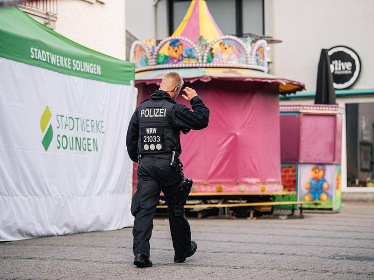 Polizei nach Messerangriff in Solingen am 24.08.2024