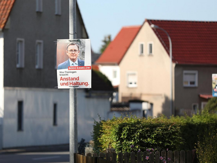 Linken-Wahlplakat zur Landtagswahl in Thüringen (Archiv)