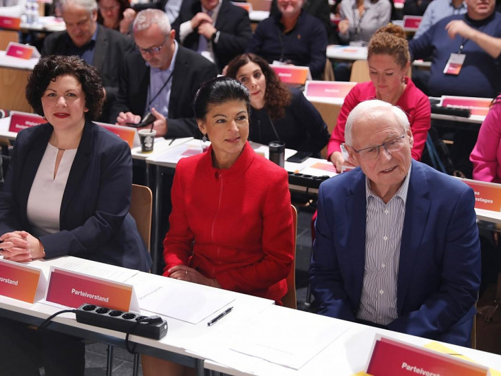 Amira Mohamed Ali, Sahra Wagenknecht, Oskar Lafontaine (Archiv)