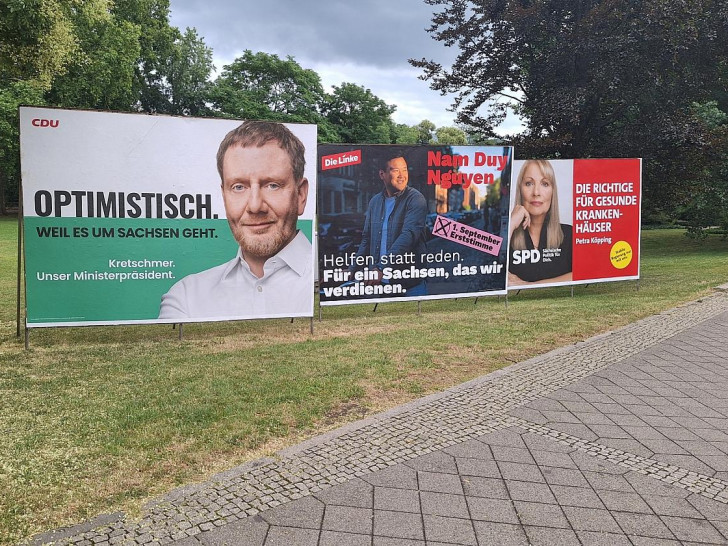 Wahlplakate zur Landtagswahl in Sachsen (Archiv)