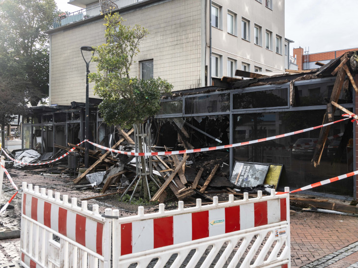 Nur eine Ruine erinnert noch an das ehemalige Wettbüro.