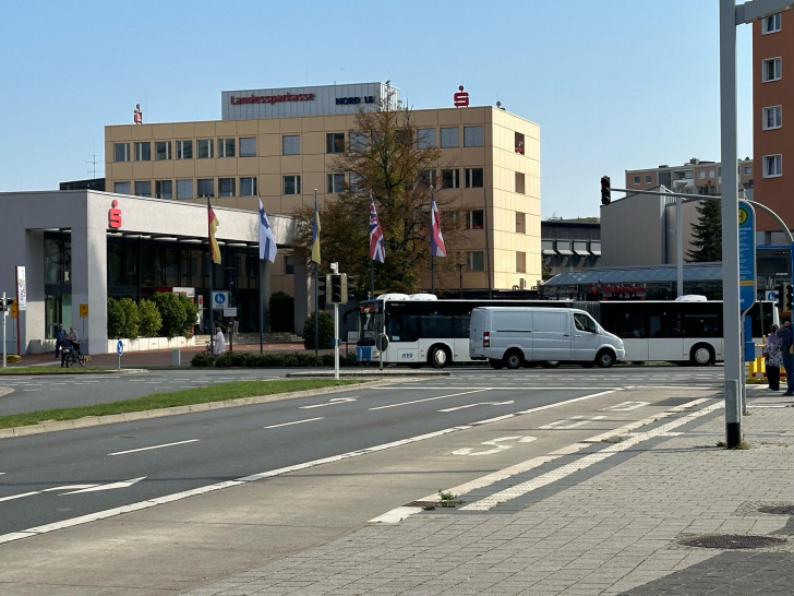 Blick auf die Joachim-Campe-Straße - dort fiel auch eine Ampelanlage aus.