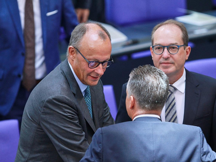 Friedrich Merz, Thorsten Frei, Alexander Dobrindt am 10.09.2024