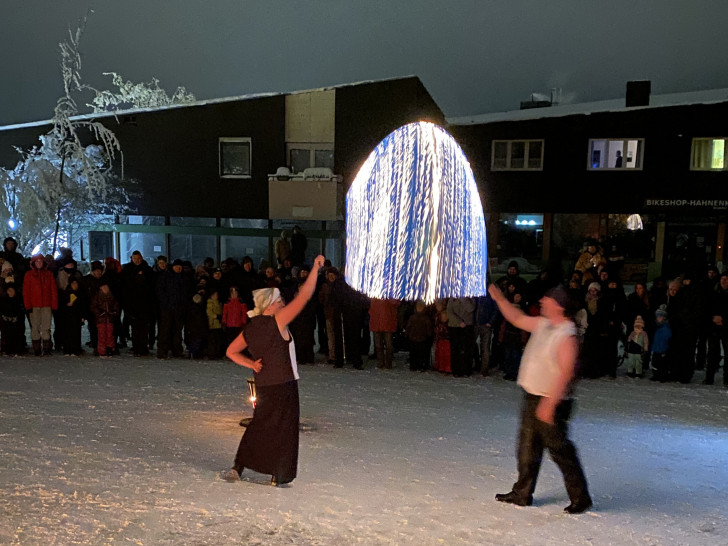 Feuershow zum Winterfest in Hahnenklee.