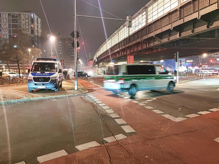 Berliner Polizei im Einsatz am 01.01.2025