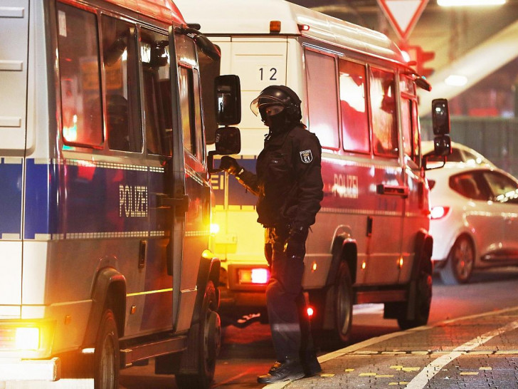 Berliner Polizei im Einsatz am 01.01.2025