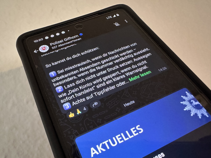 Die Polizei Gifhorn informiert jetzt über einen WhatsApp-Channel.
