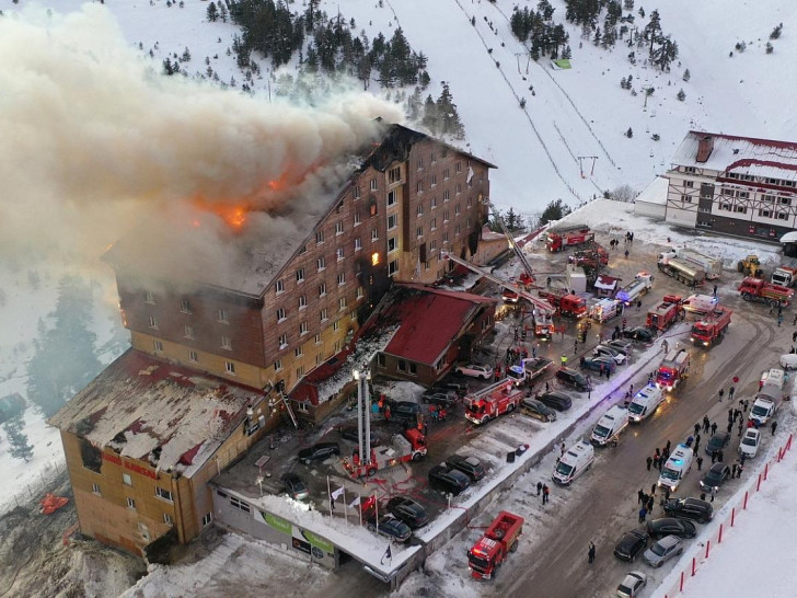 Feuer in einem Hotel in türkischem Skigebiet am 21.01.2025