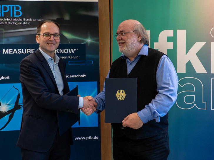 of. Dr. Tobias Schäffter (PTB) und Prof. Dr. Philipp Slusallek (DFKI) freuen sich auf die geplante enge Zusammenarbeit. 