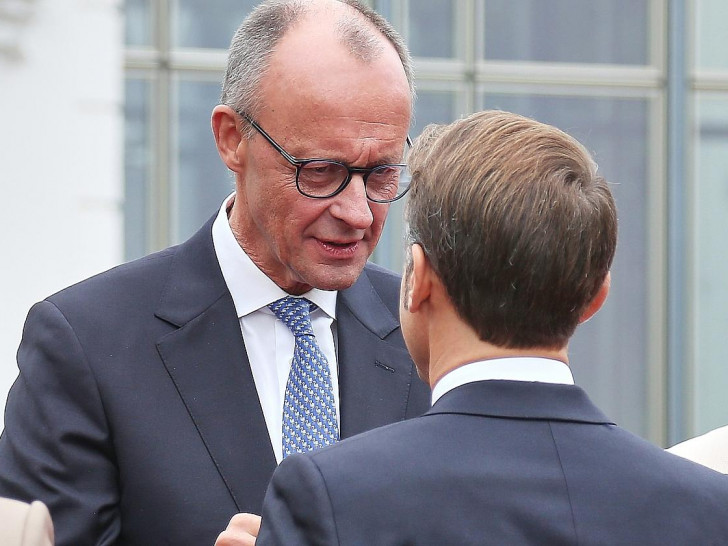 Friedrich Merz und Emmanuel Macron am 03.10.2025