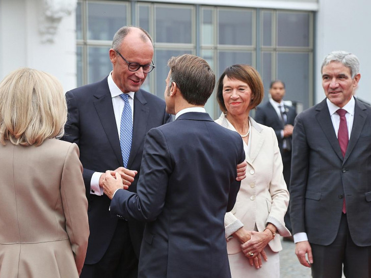 Friedrich Merz und Emmanuel Macron am 03.10.2025