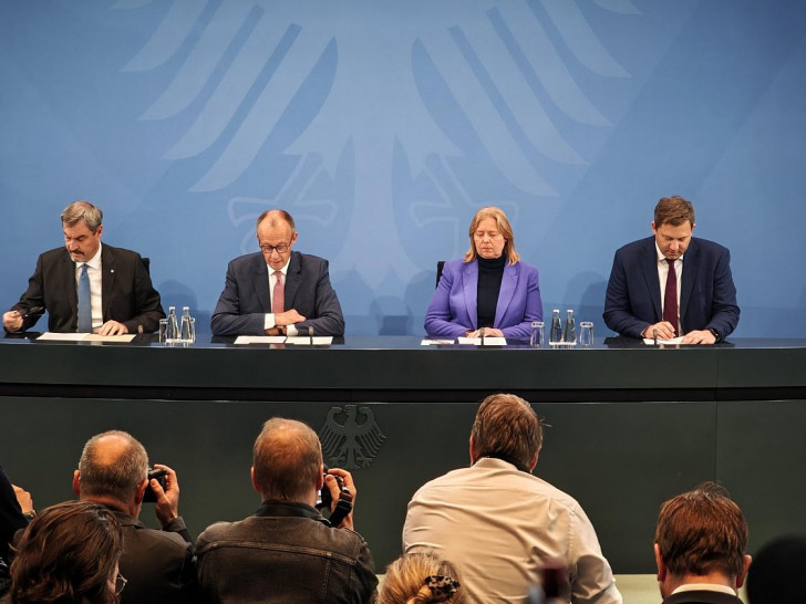 Pressekonferenz nach Koalitionsausschuss am 09.10.2025