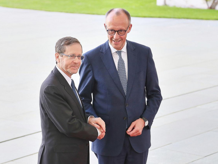 Jitzchak Herzog und Friedrich Merz (Archiv)