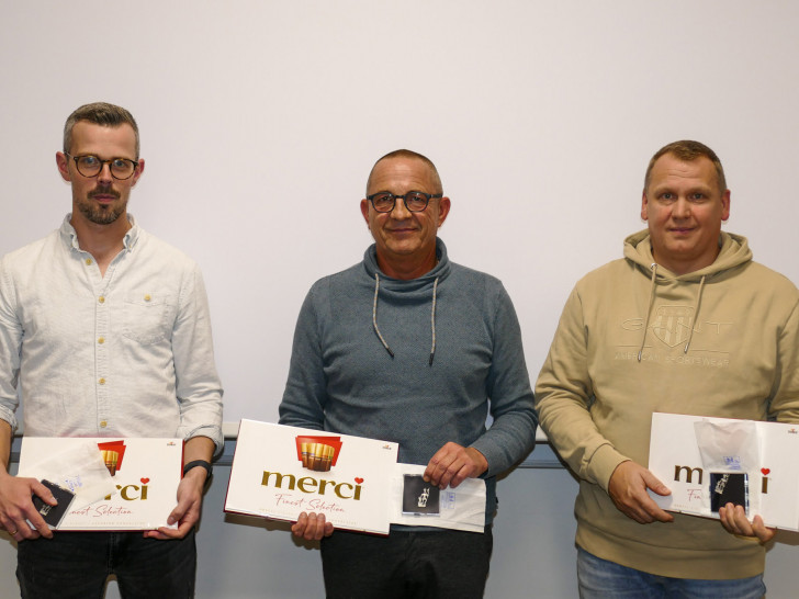 Die Gewählten: Kevin Schmidt, Christian Hellmeier und Hendrik Zimmermann (v. li.).