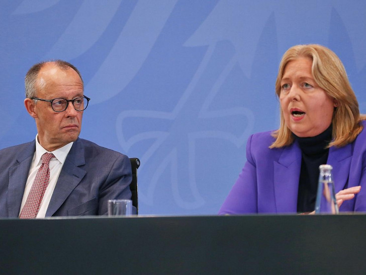 Friedrich Merz und Bärbel Bas am 09.10.2025