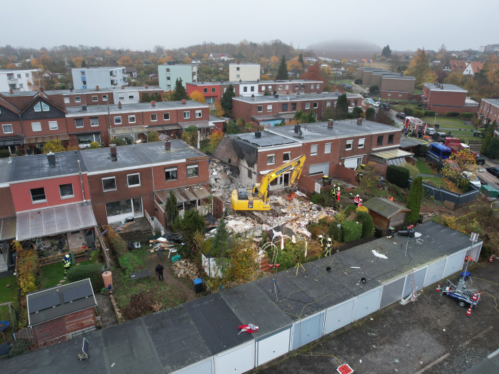 Das Haus wurde bei der Explosion vollständig zerstört.