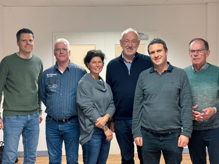 Von links: Matthias Thomas, Ralf Kiepert, Julia-K. Spittel-Dimitrijevic, Hans-Herbert Jagla, Michael Berger und Gerhard Wandt.