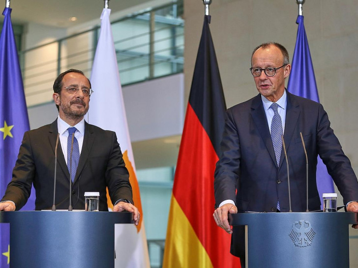 Nikos Christodoulides und Friedrich Merz am 14.11.2025