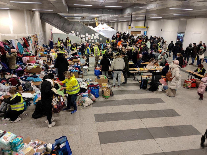 Hilfsgüter für Flüchtlinge aus der Ukraine in Deutschland (Archiv)