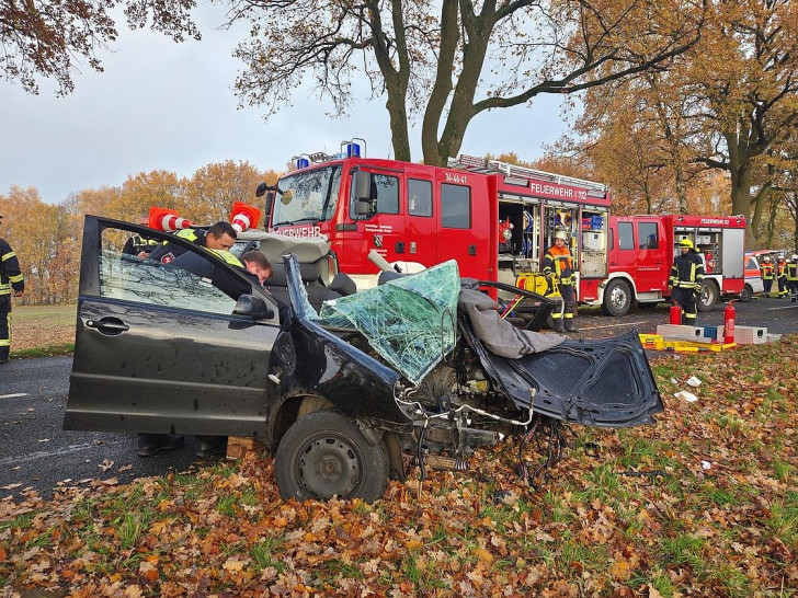 Der verunfallte PKW (Archiv)