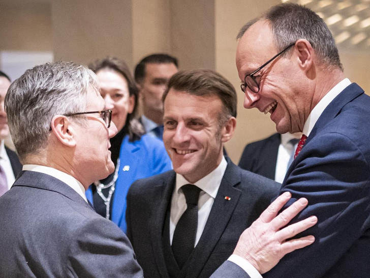 Starmer, Macron, Merz am 18.11.2025