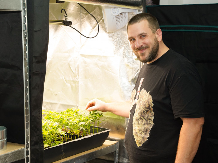 Olaf Grätsch bietet in seinem Growshop auch Setzlinge an.