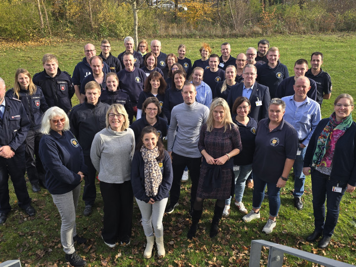 Die Teilnehmer der Übung des Katastrophenschutzstabes.