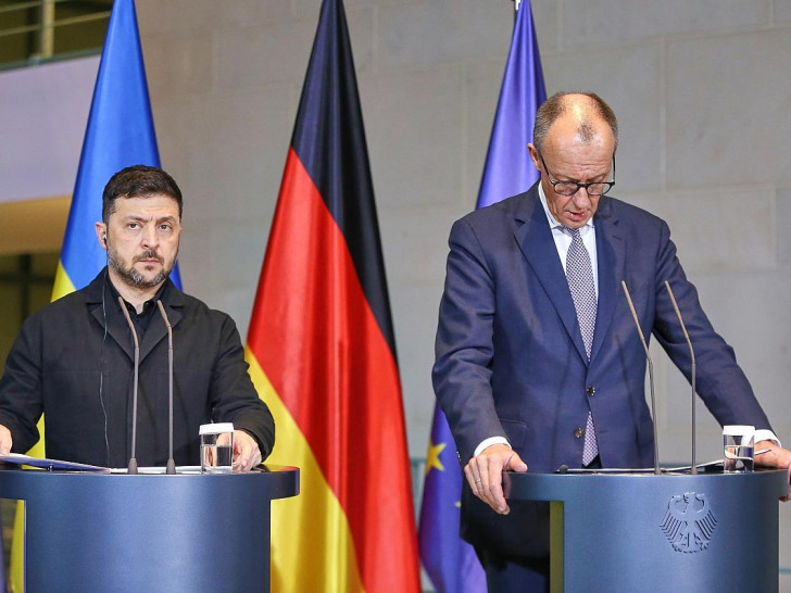 Wolodymyr Selenskyj und Friedrich Merz am 15.12.2025