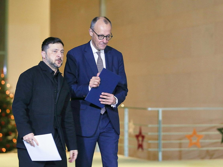 Wolodymyr Selenskyj und Friedrich Merz am 15.12.2025