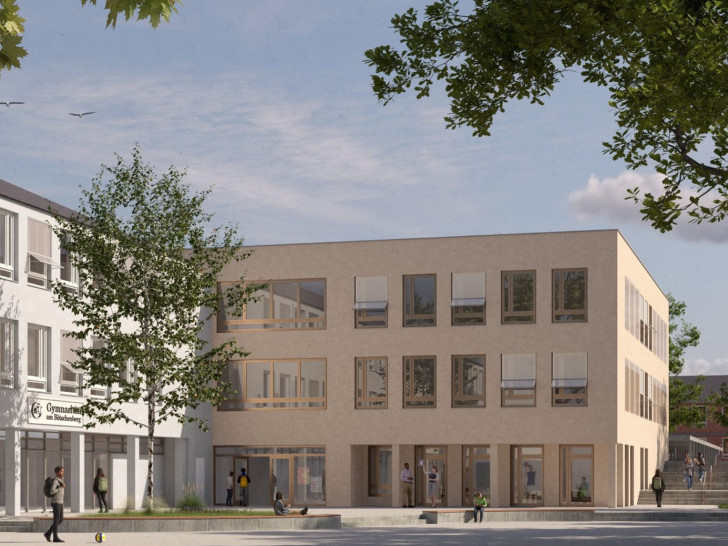 Außenansicht des geplanten Erweiterungsbaus.