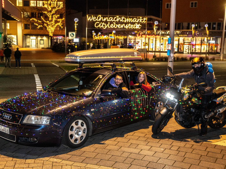  Marc Gähwler verbreitet mit seinem Audi Weihnachtsfreude.