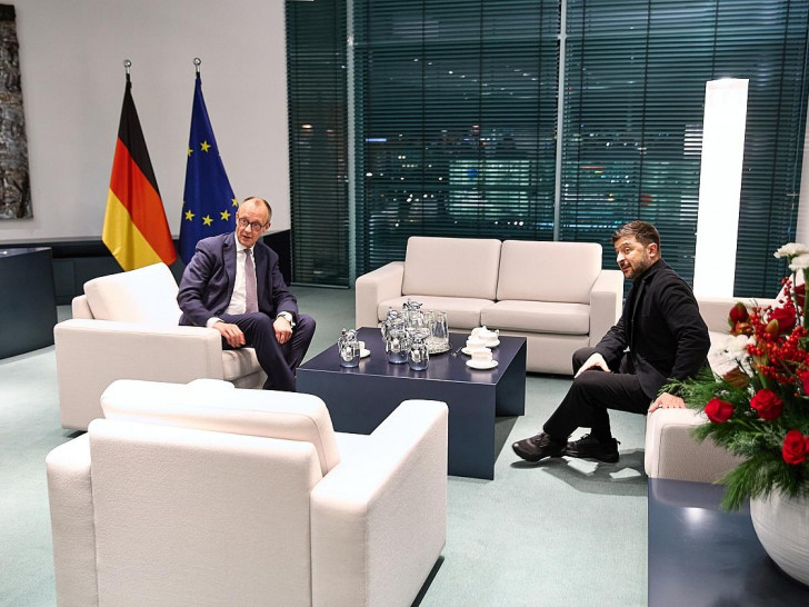 Friedrich Merz und Wolodymyr Selenskyj am 15.12.2025