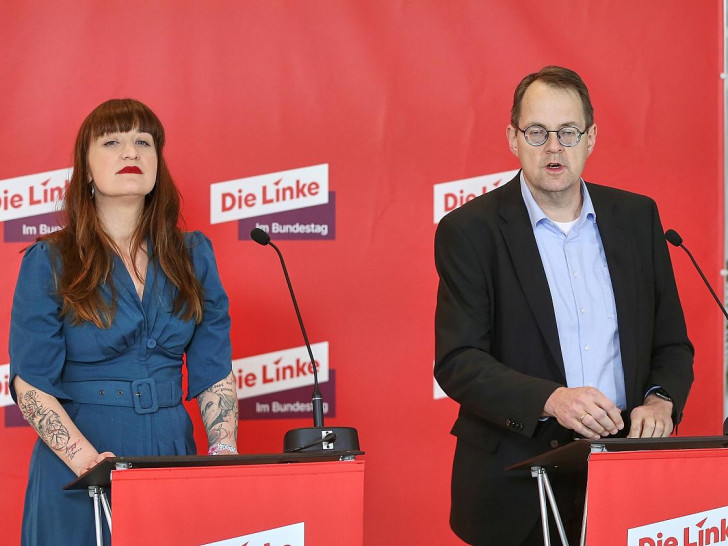 Heidi Reichinnek und Sören Pellmann am 02.12.2025