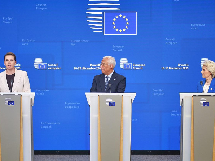 Frederiksen, Costa und von der Leyen am 19.12.2025