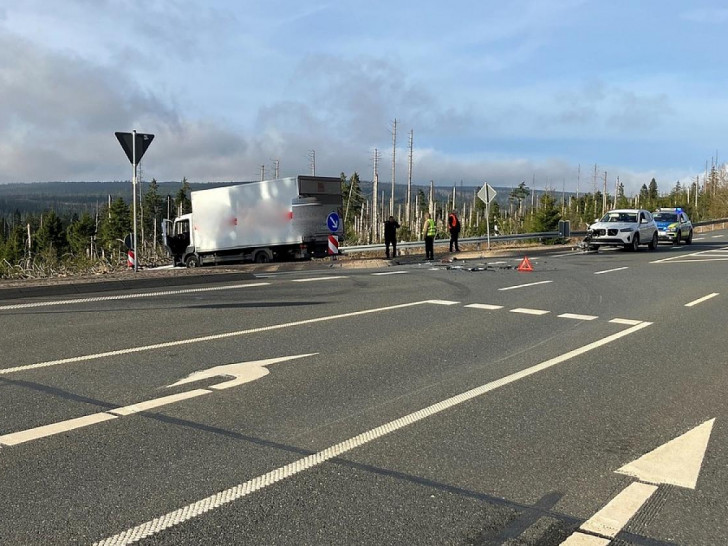 Unfallstelle B 4, Abzweig B 242-Oderteich. (Archiv)