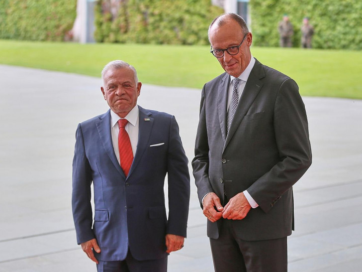 Abdullah II. bin al-Hussein und Friedrich Merz in Berlin (Archiv)